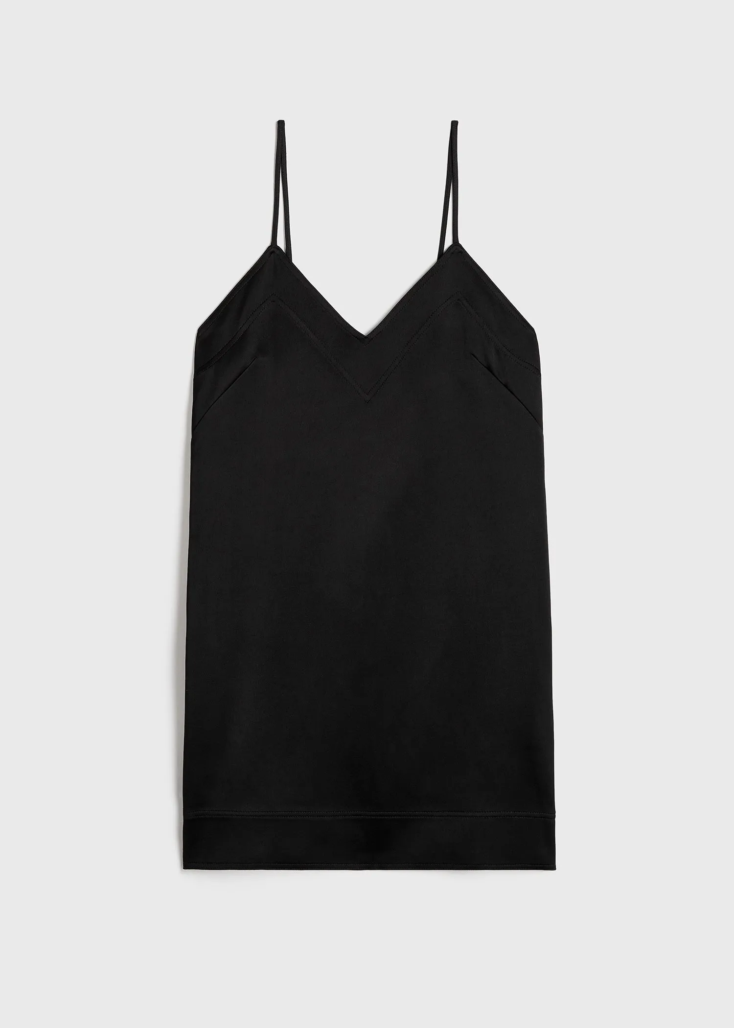 Contrast satin cami dress black sold by Toteme product image thumbnail 5