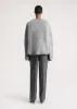 Boxy alpaca knit grey mélange sold by Toteme