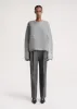 Boxy alpaca knit grey mélange sold by Toteme