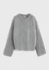 Boxy alpaca knit grey mélange sold by Toteme