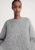 Boxy alpaca knit grey mélange sold by Toteme