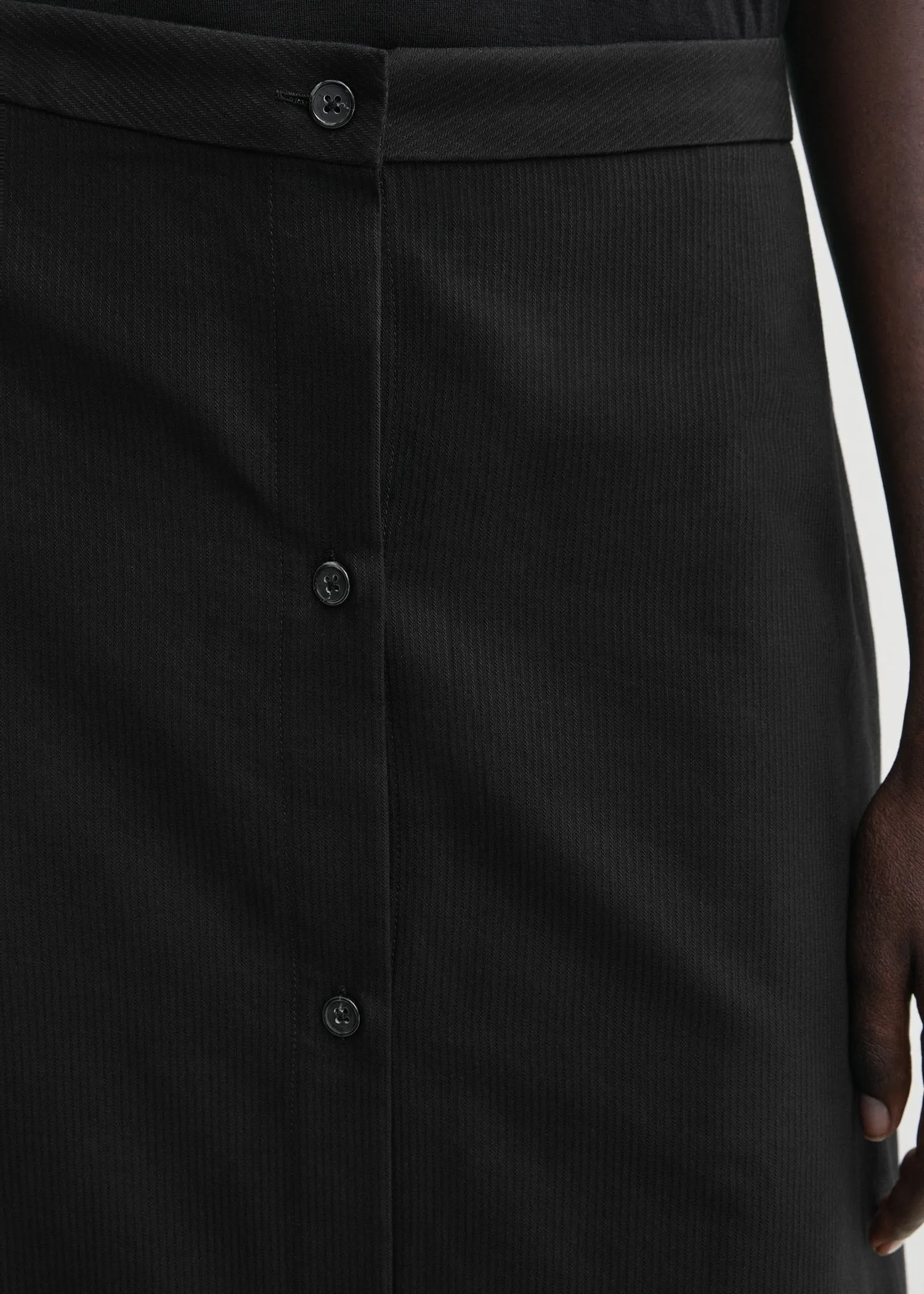 Jacquard stripe skirt black sold by Toteme product image thumbnail 5