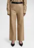 Paneled leather trousers biscuit sold by Toteme