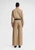 Paneled leather trousers biscuit sold by Toteme