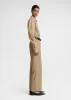Paneled leather trousers biscuit sold by Toteme