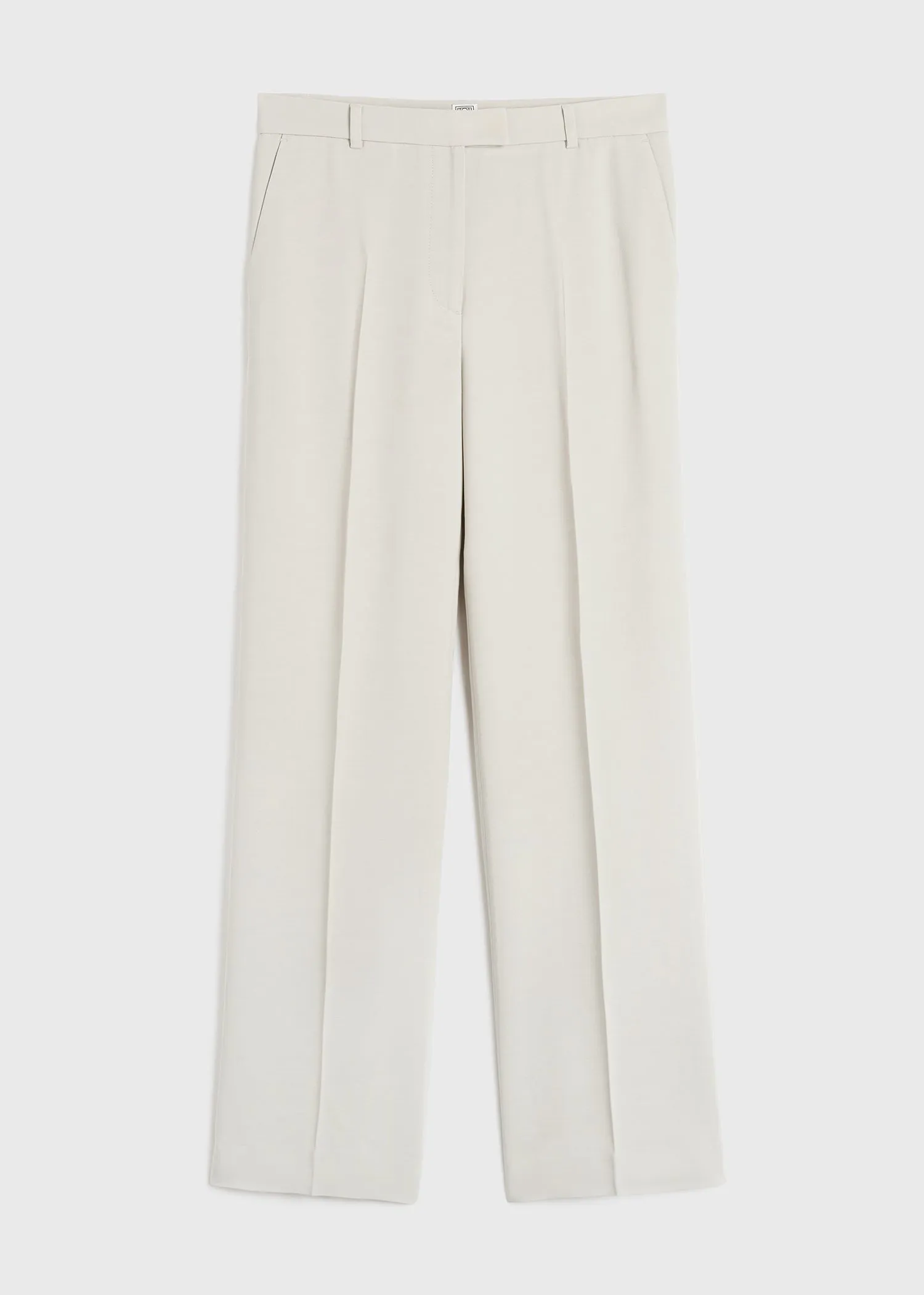 Relaxed straight trousers pebble sold by Toteme product image thumbnail 5