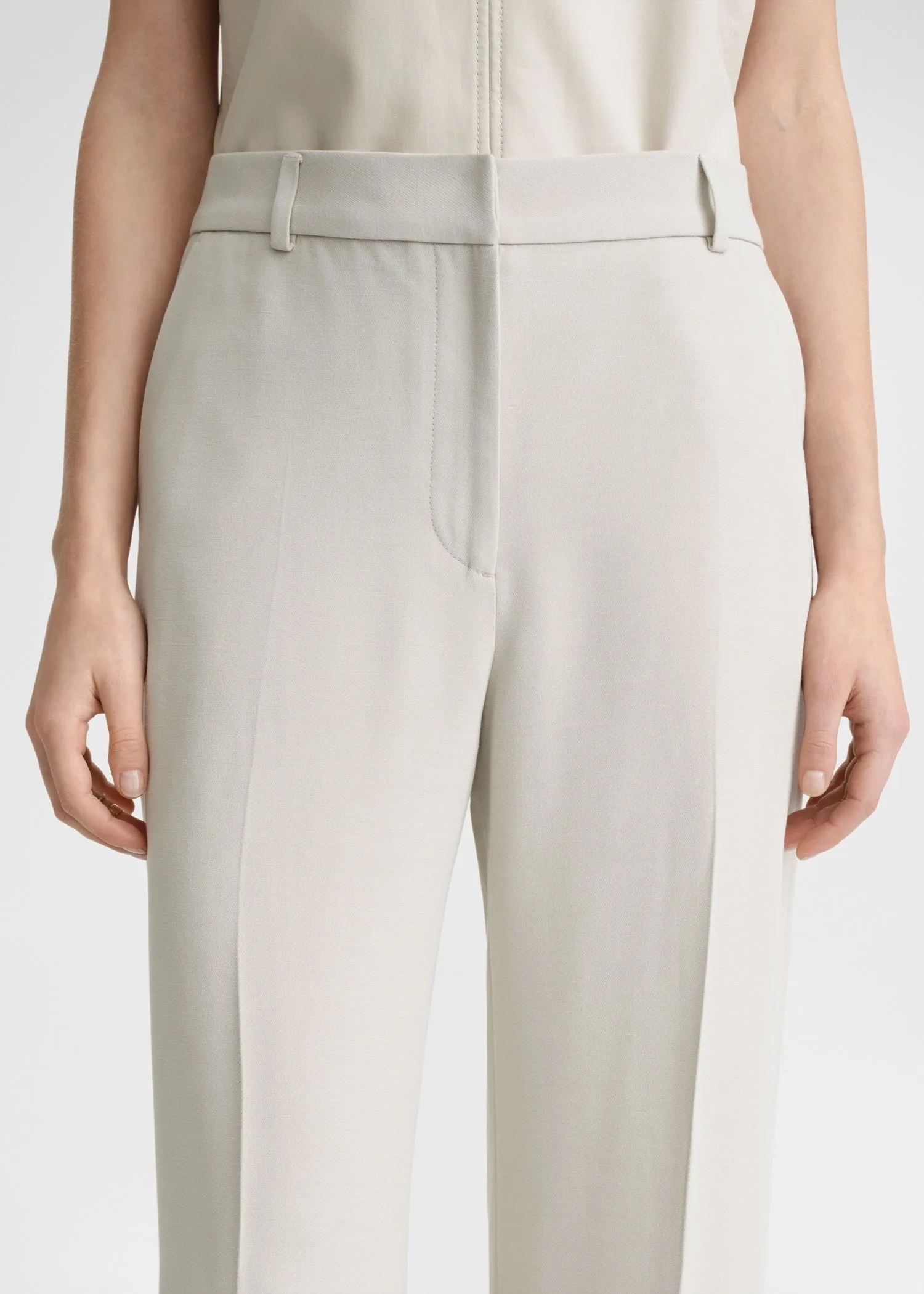 Relaxed straight trousers pebble sold by Toteme product image thumbnail 2