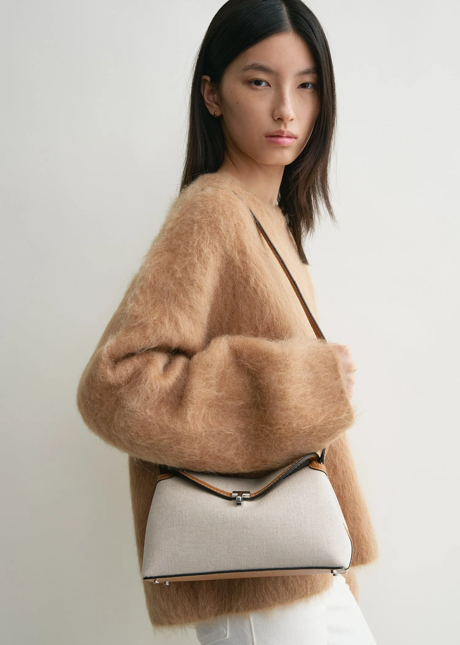 T-lock canvas clutch ecru/tan sold by Toteme product image thumbnail 2