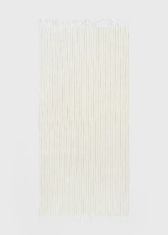 Pinstriped cotton sarong ecru/black made by Toteme