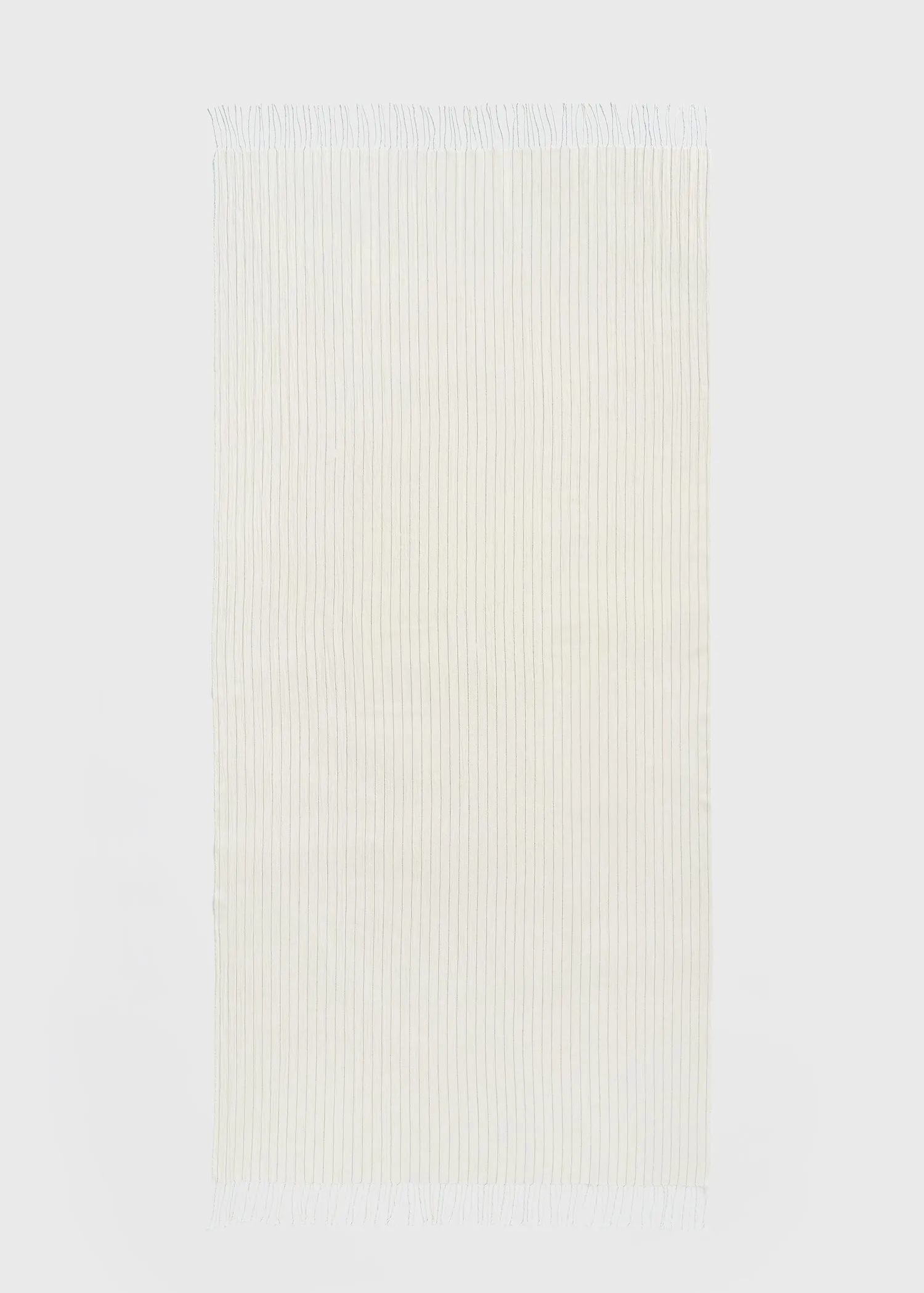 Pinstriped cotton sarong ecru/black sold by Toteme