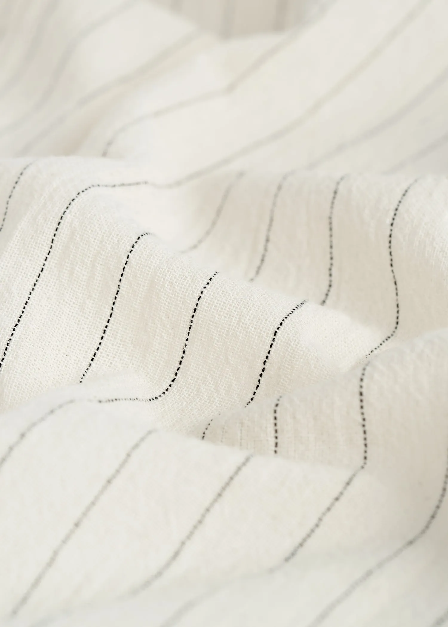 Pinstriped cotton sarong ecru/black sold by Toteme product image thumbnail 5