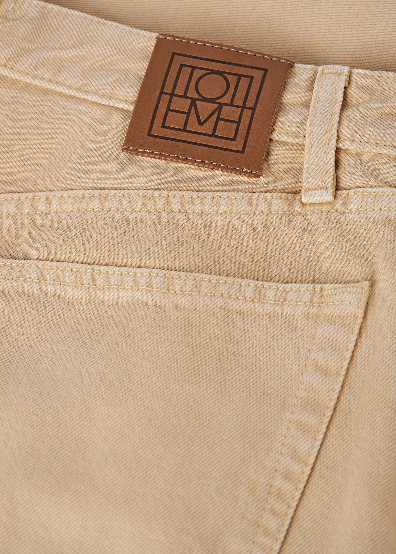 Twisted seam denim full length washed beige sold by Toteme product image thumbnail 5