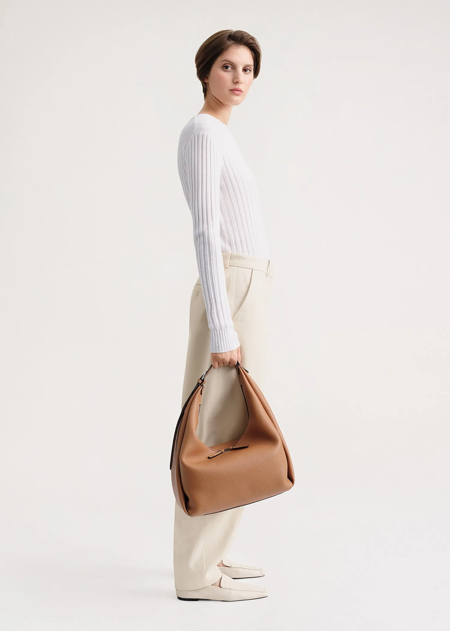 Grained-leather hobo bag tan sold by Toteme product image thumbnail 2