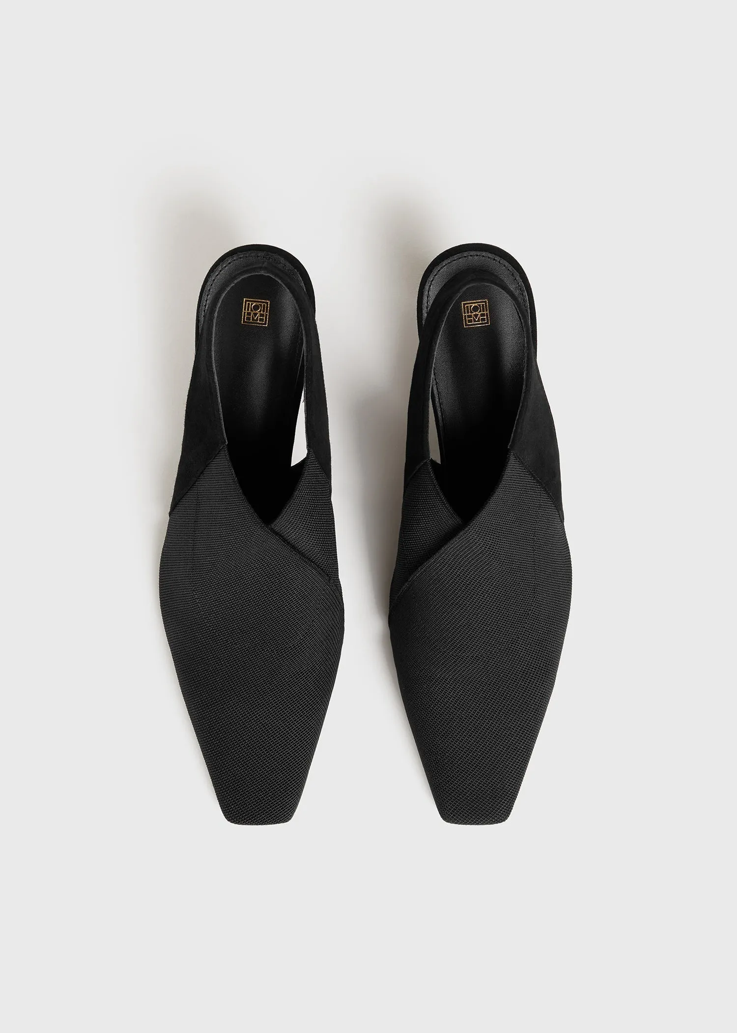The Mid Heel Elastic Slingback black sold by Toteme product image thumbnail 4