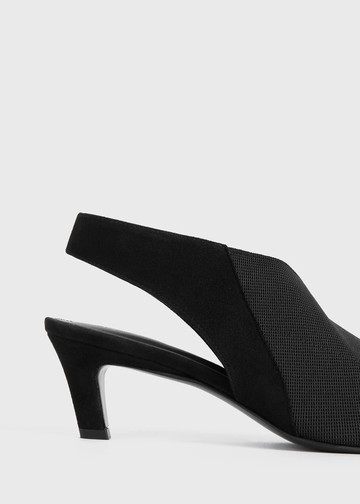 The Mid Heel Elastic Slingback black sold by Toteme product image thumbnail 5