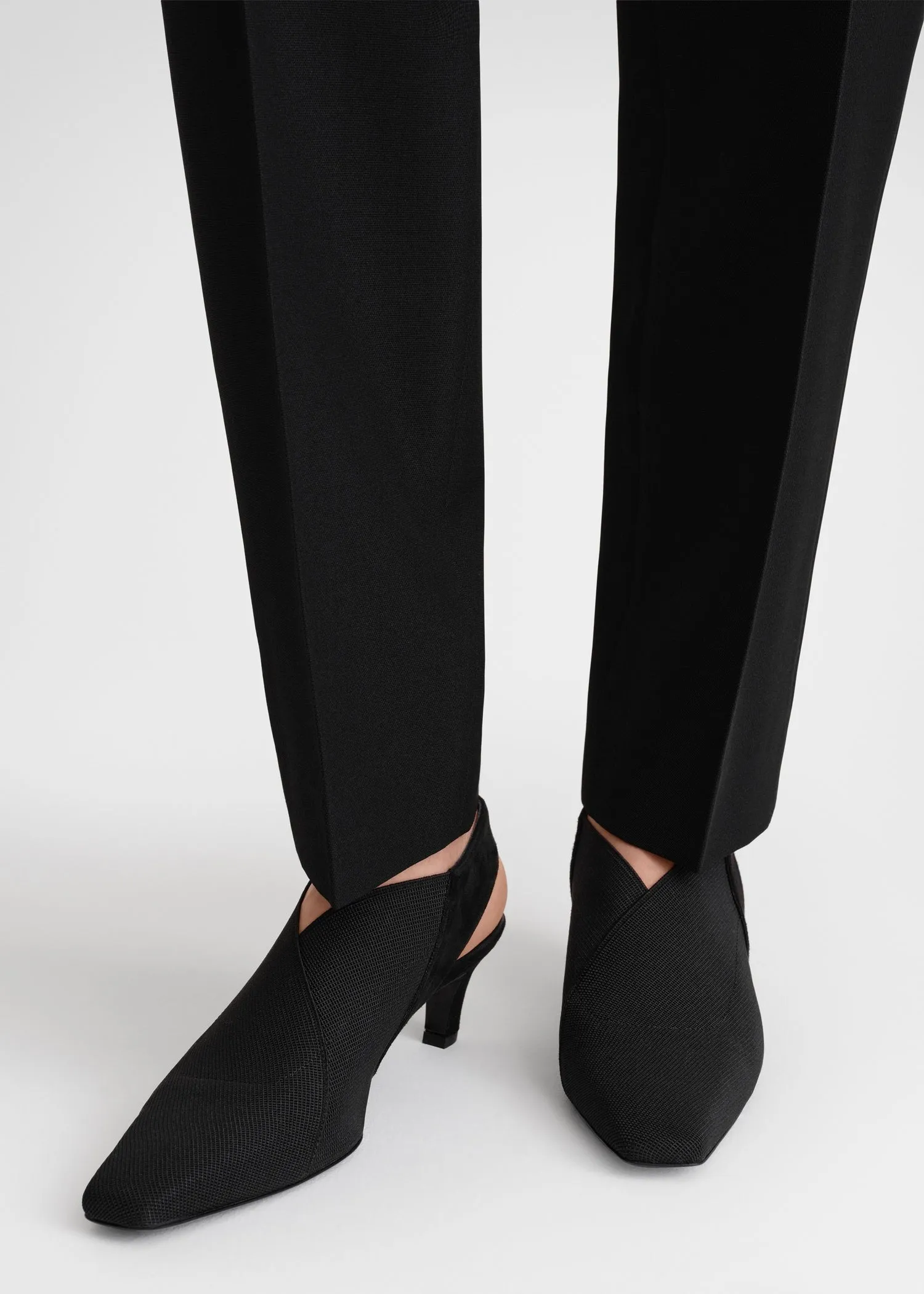 The Mid Heel Elastic Slingback black sold by Toteme product image thumbnail 2