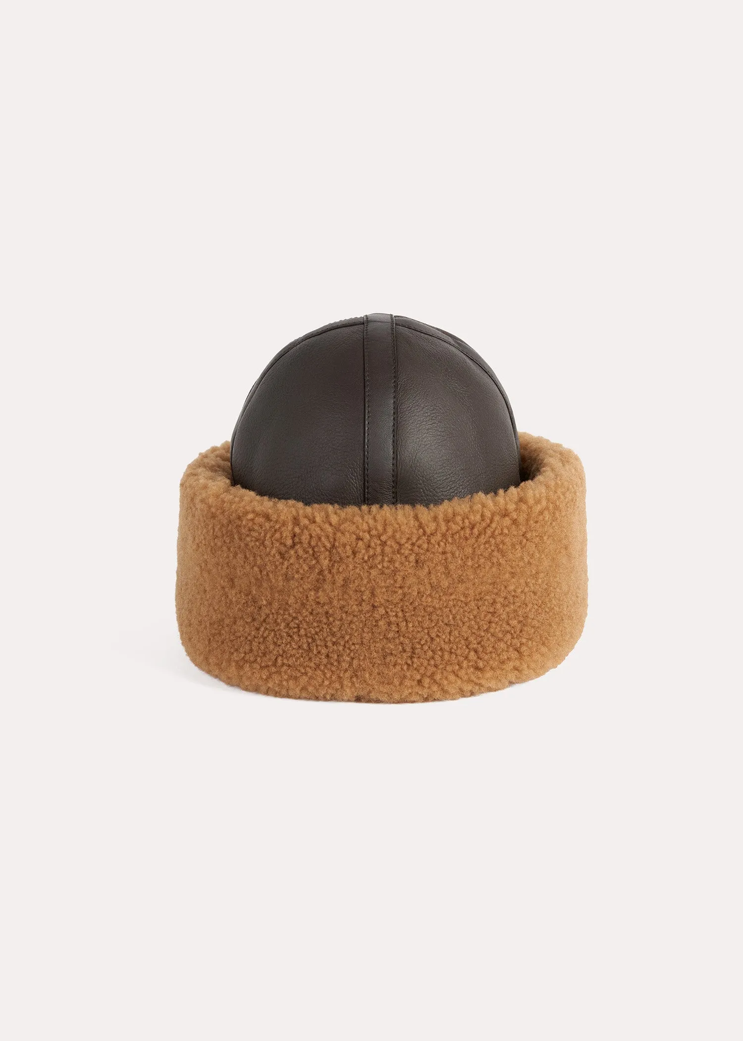 Shearling winter hat chocolate sold by Toteme product image thumbnail 5