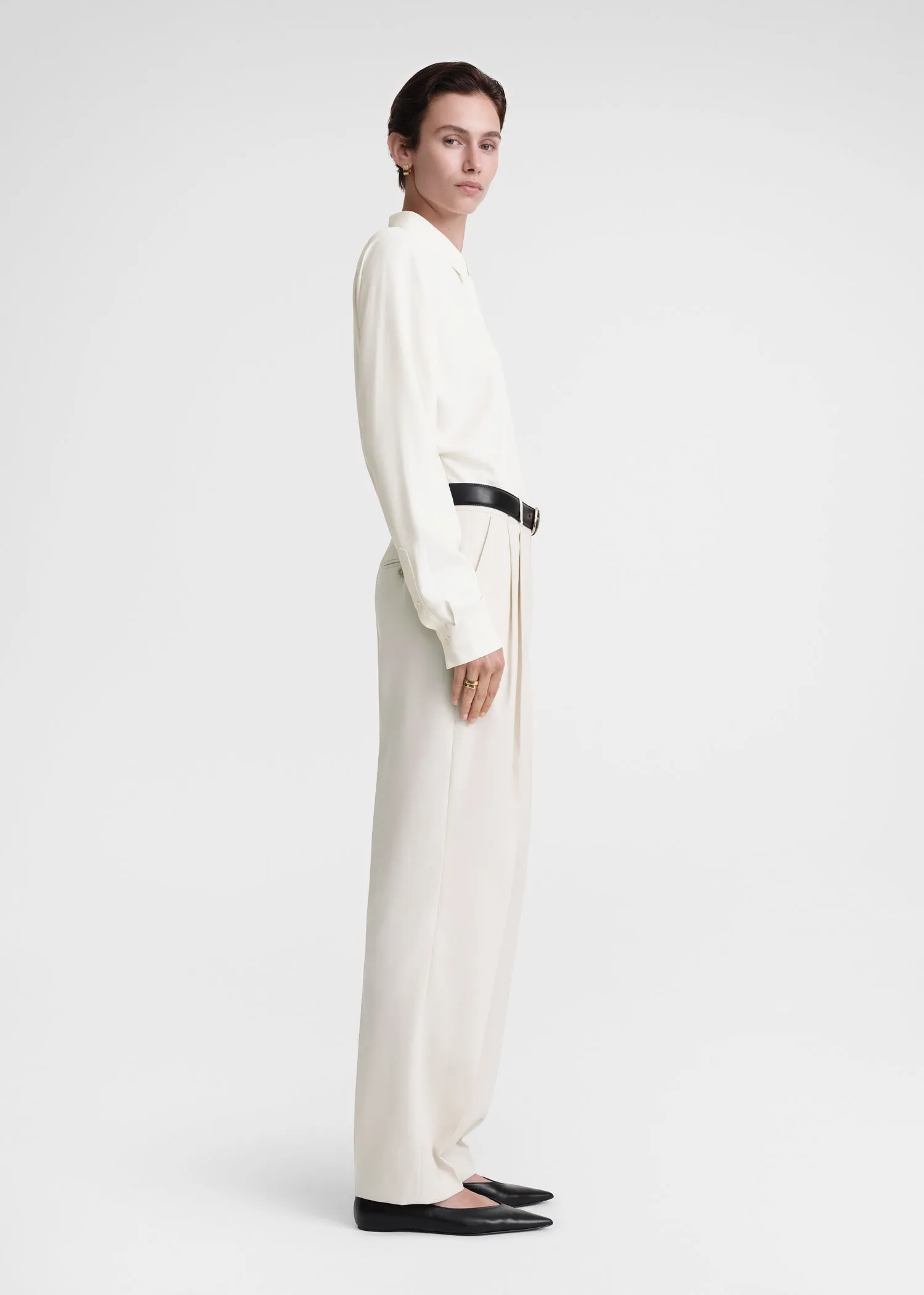 Paneled silk shirt snow sold by Toteme product image thumbnail 2