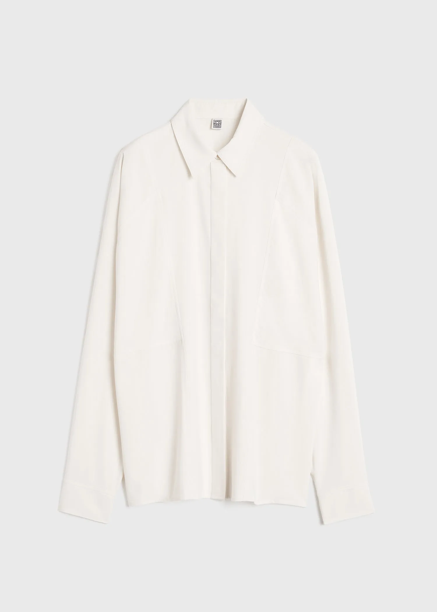 Paneled silk shirt snow sold by Toteme product image thumbnail 5