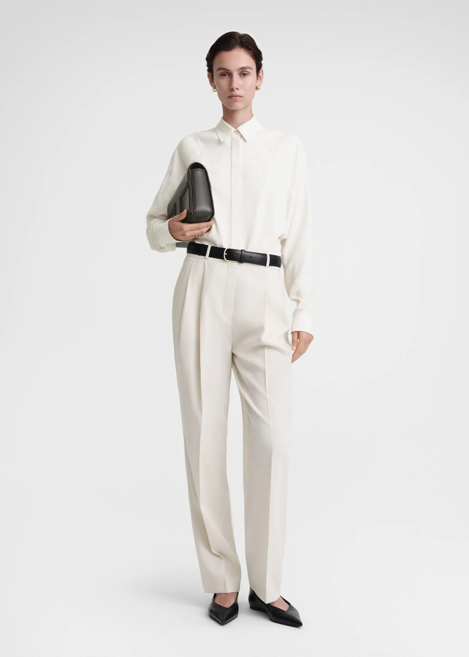 Paneled silk shirt snow sold by Toteme