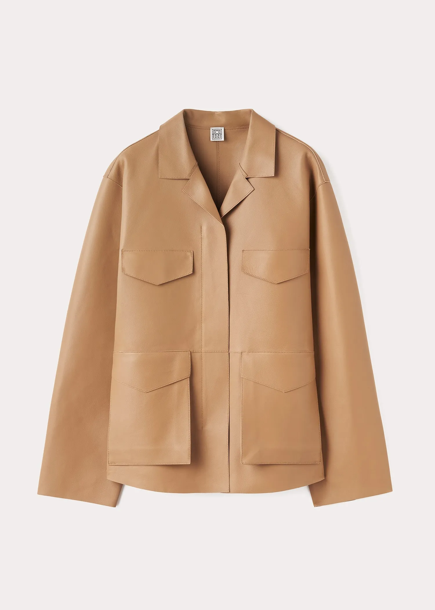 Army leather jacket camel sold by Toteme product image thumbnail 5