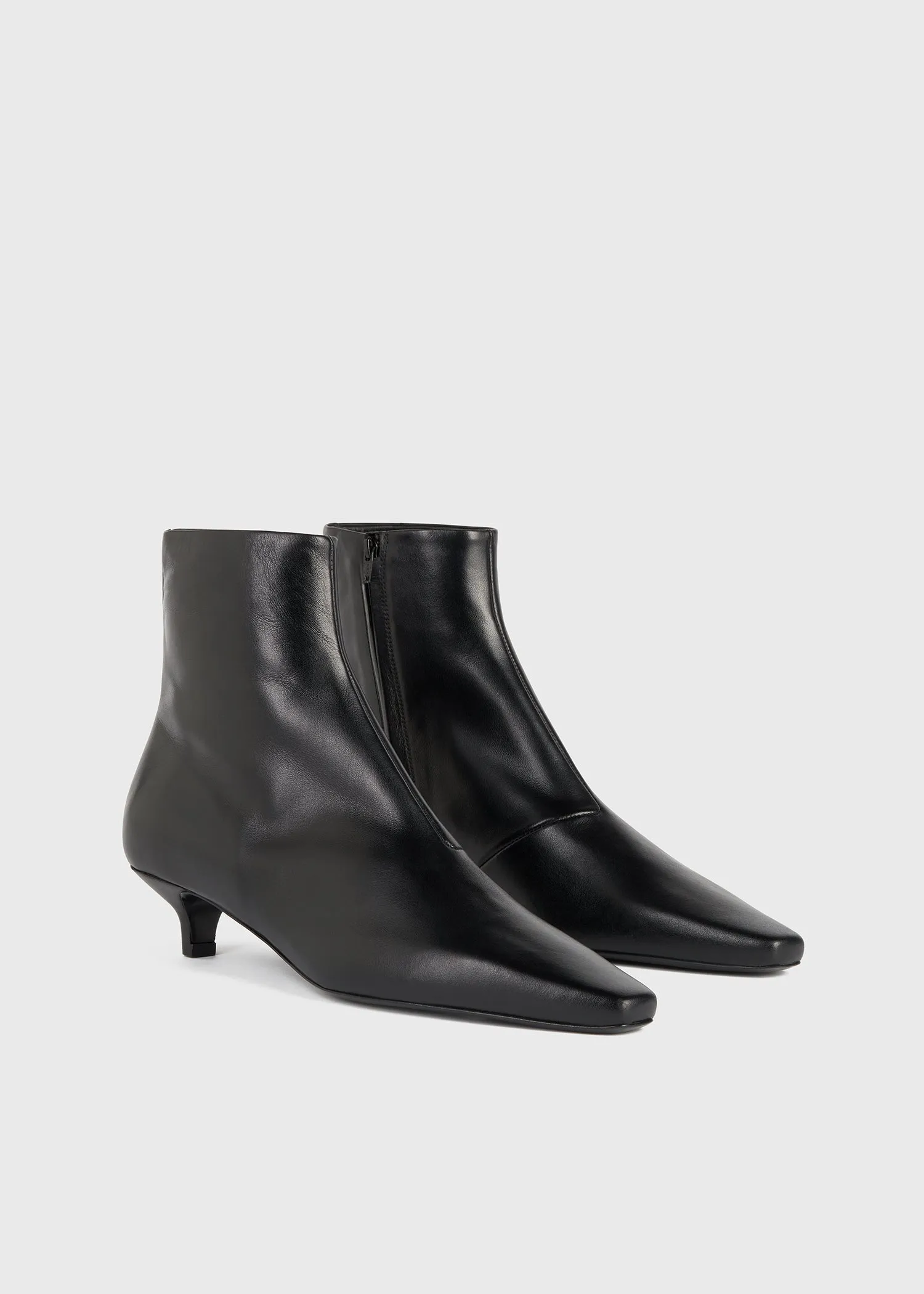 Slim leather ankle boots black sold by Toteme product image thumbnail 5
