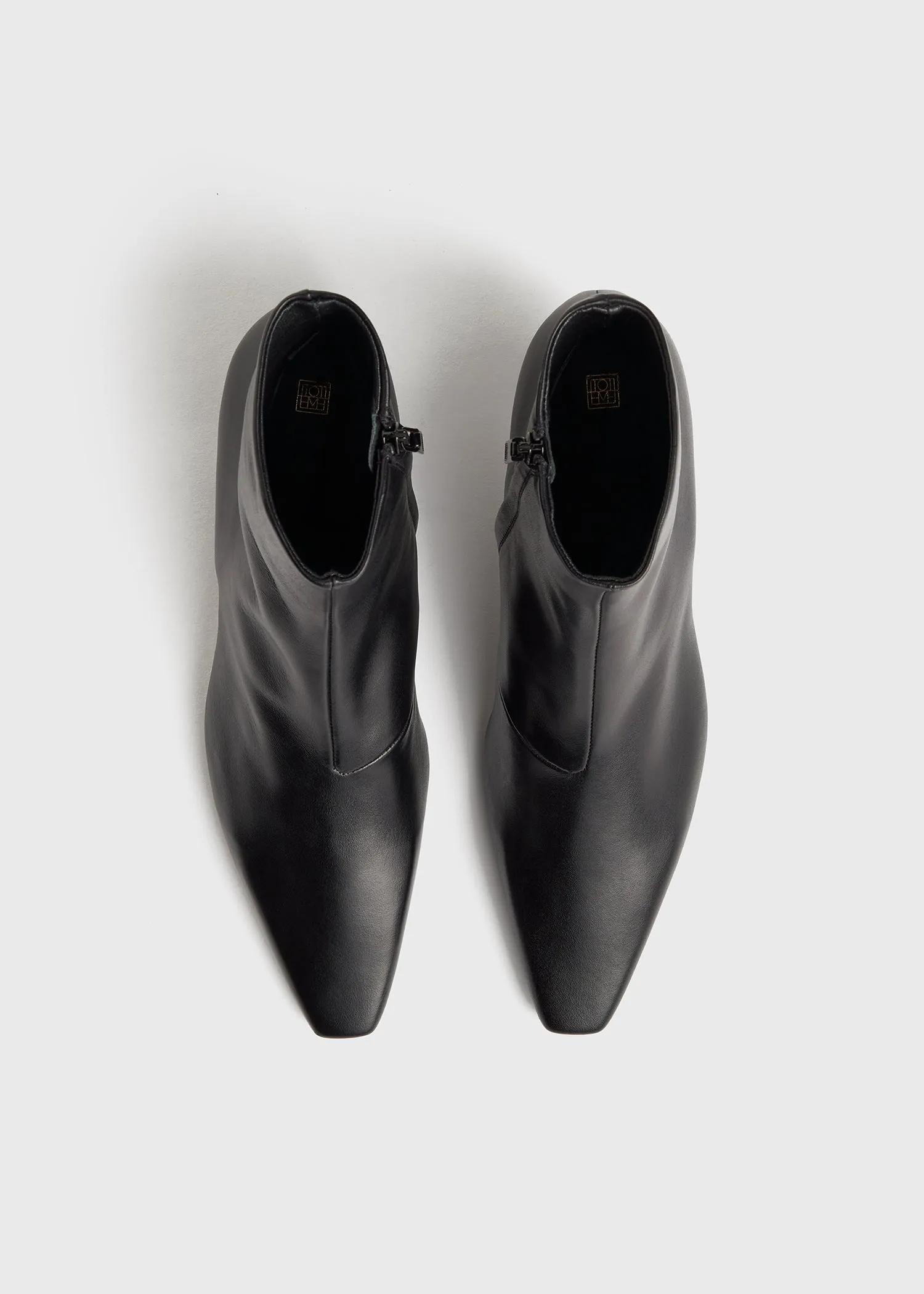 Slim leather ankle boots black sold by Toteme product image thumbnail 4