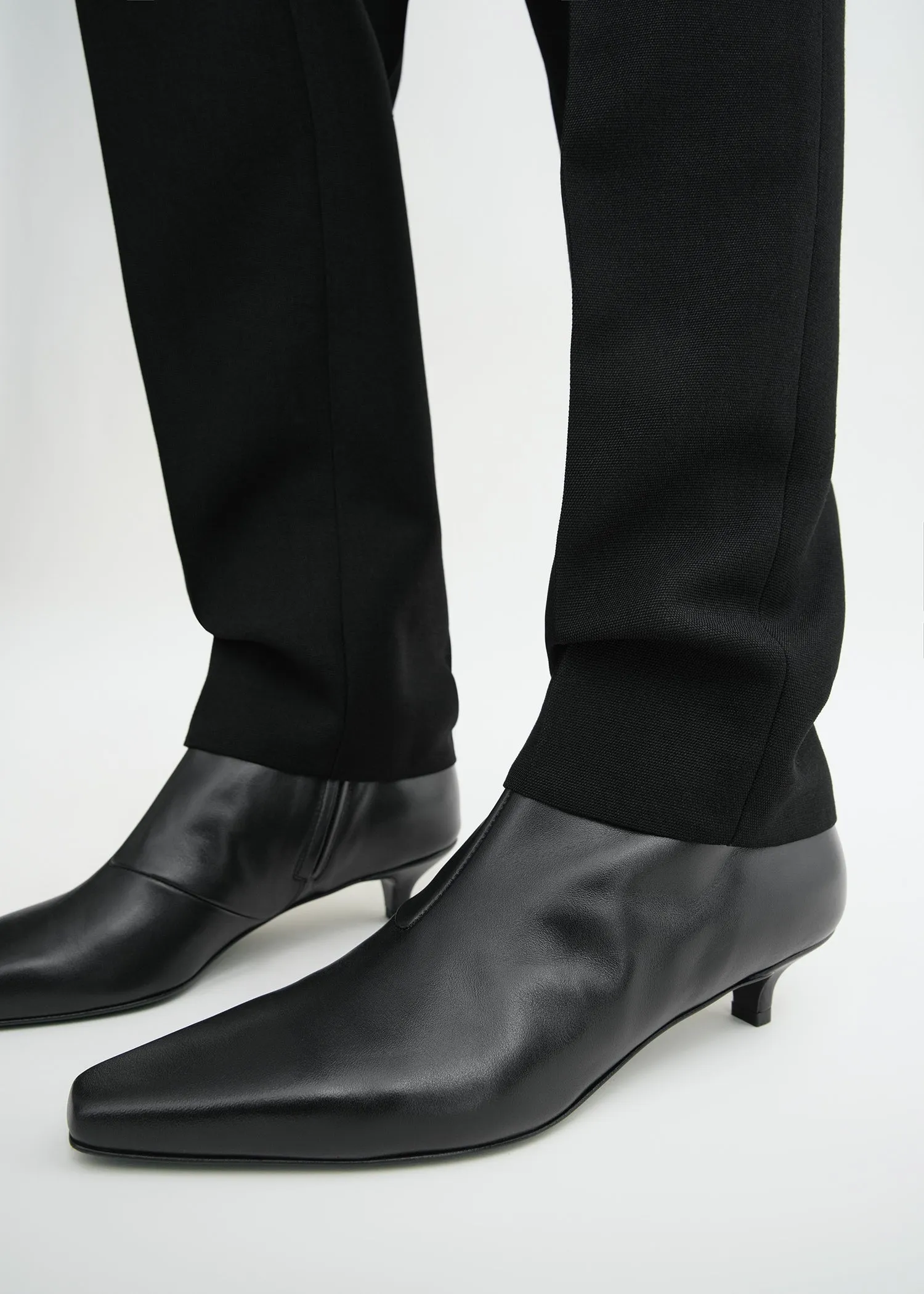Slim leather ankle boots black sold by Toteme product image thumbnail 3