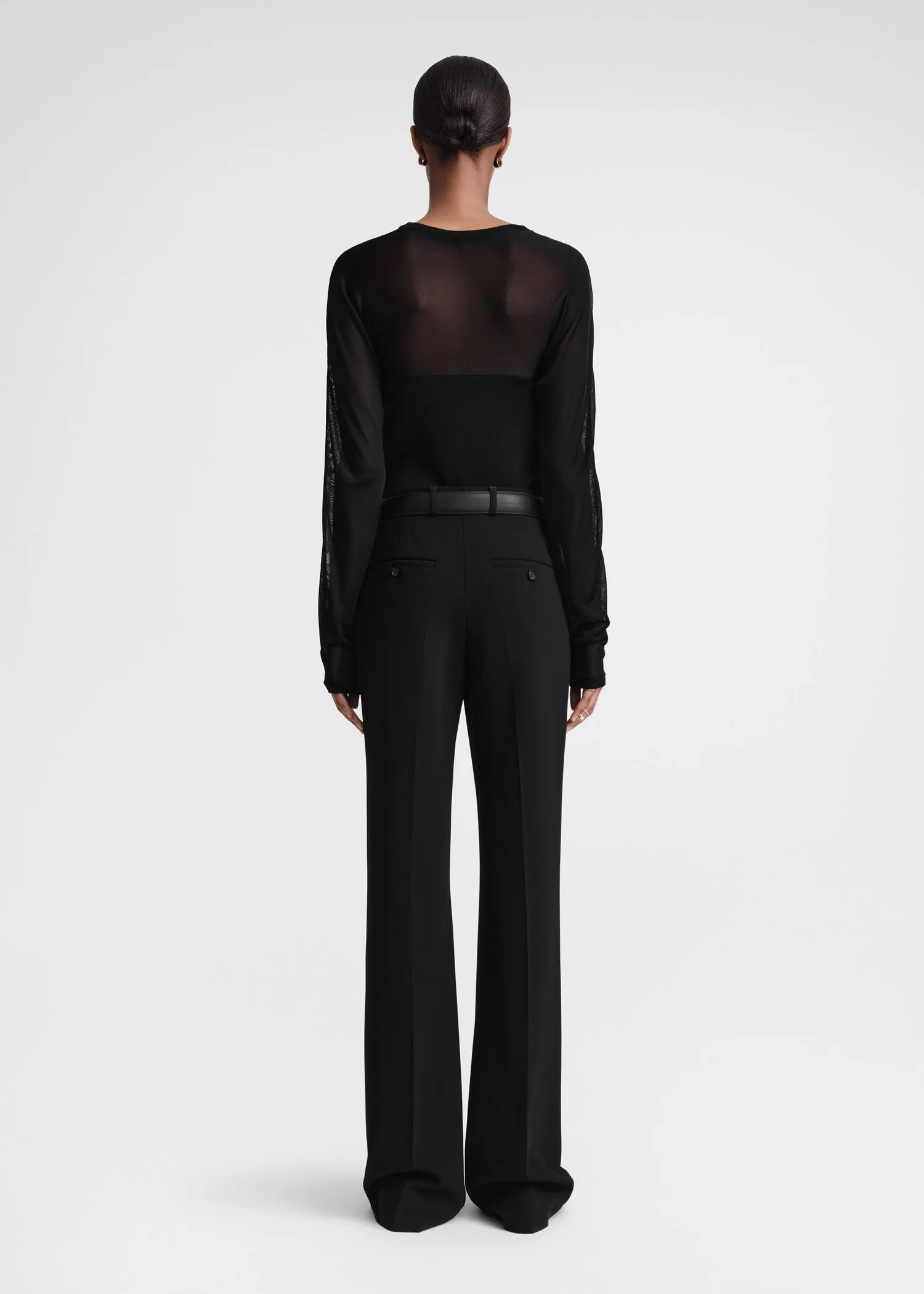 Flared evening trousers black sold by Toteme product image thumbnail 3