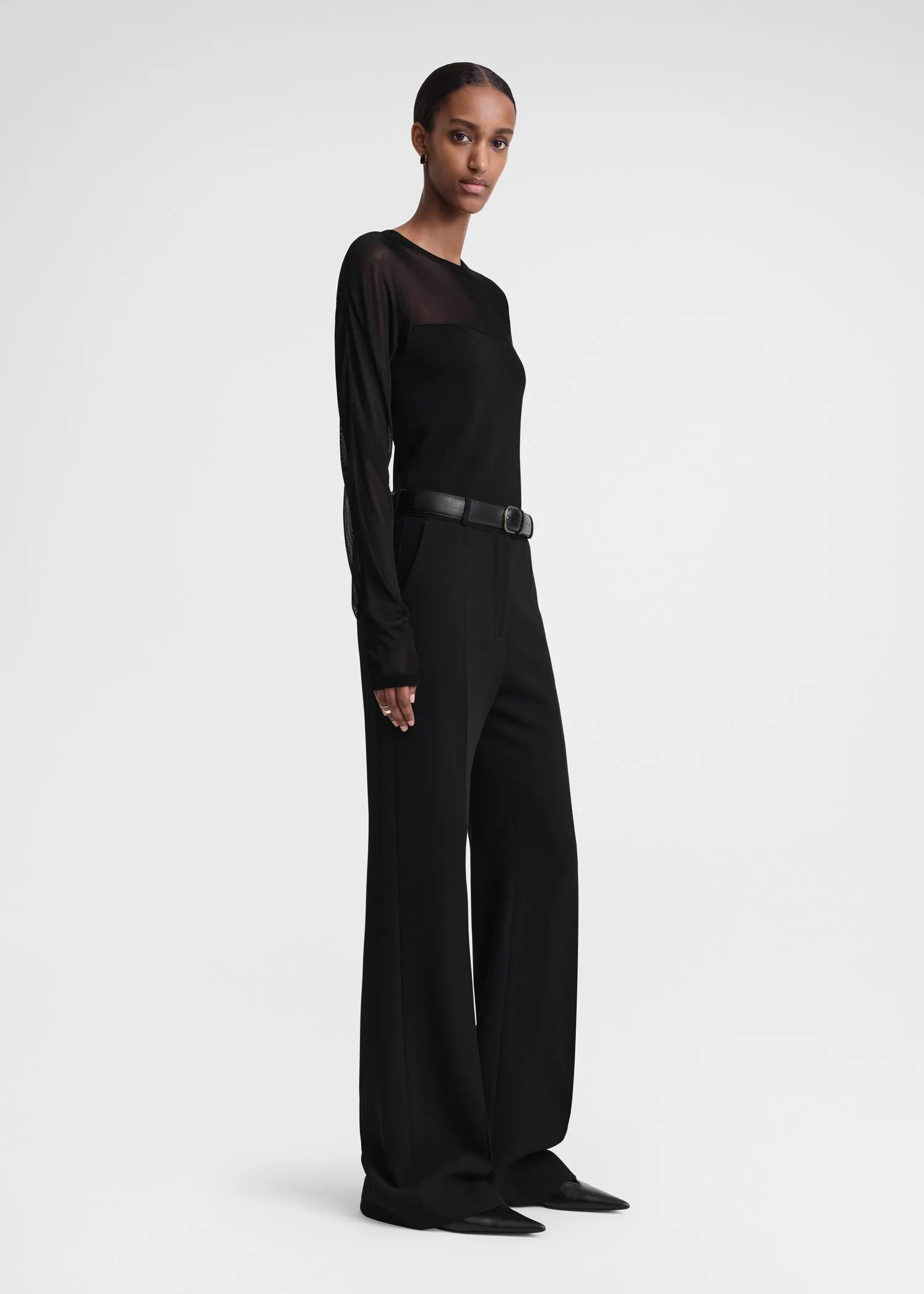 Flared evening trousers black sold by Toteme product image thumbnail 2