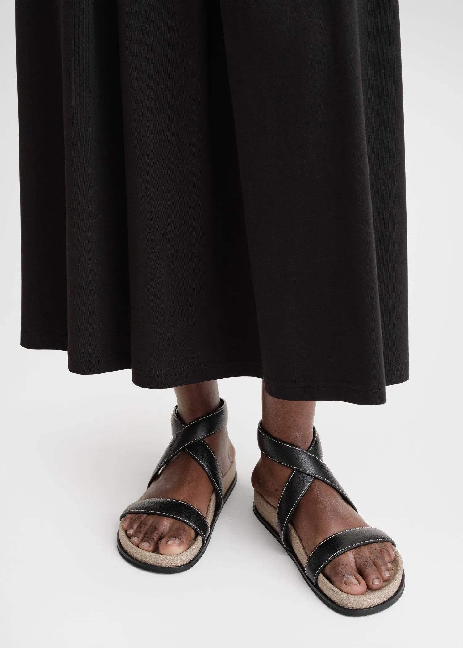 The Leather Chunky Sandal black/ecru sold by Toteme product image thumbnail 2