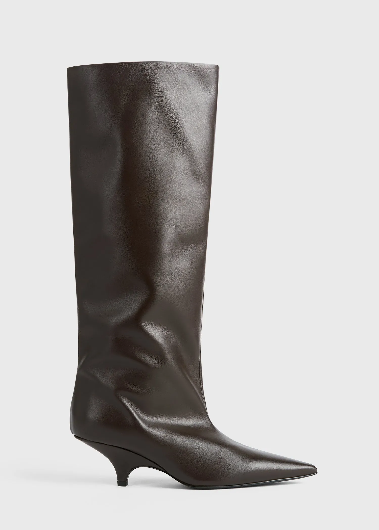 Wedge-heel Nappa boots bark sold by Toteme