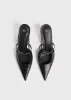 Sharp croco-embossed slingbacks black sold by Toteme