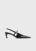 Sharp croco-embossed slingbacks black sold by Toteme