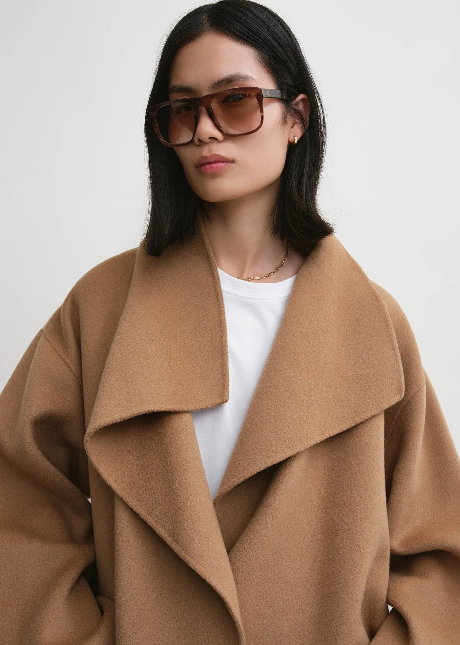 Signature wool cashmere coat camel sold by Toteme product image thumbnail 4