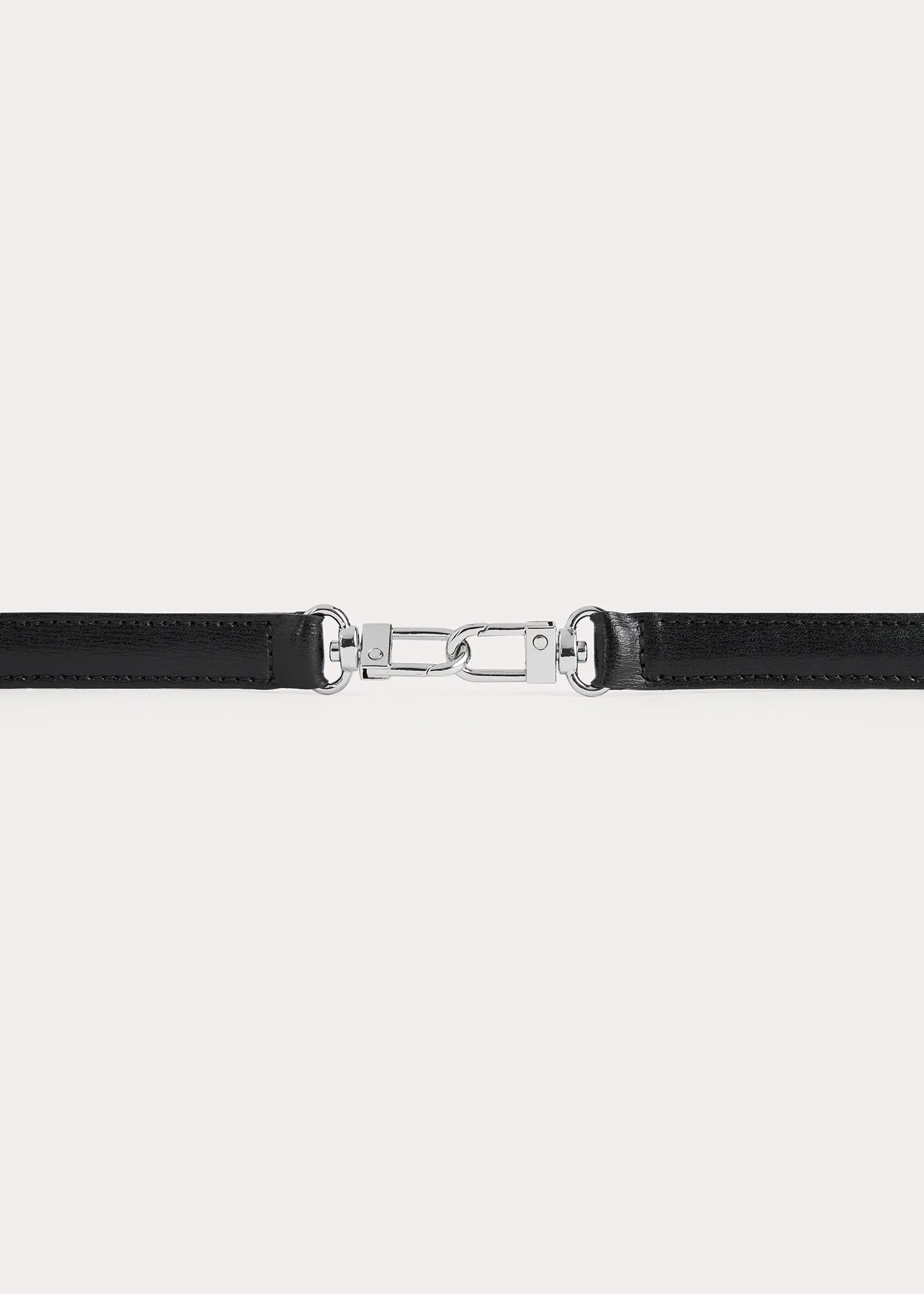 Double clasp leather belt black sold by Toteme product image thumbnail 4