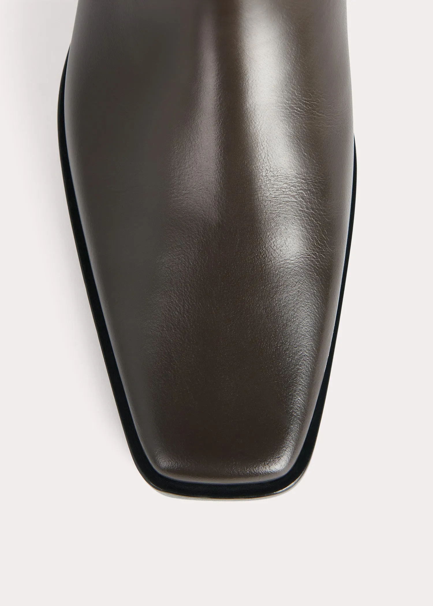 Leather riding boots coffee sold by Toteme product image thumbnail 5