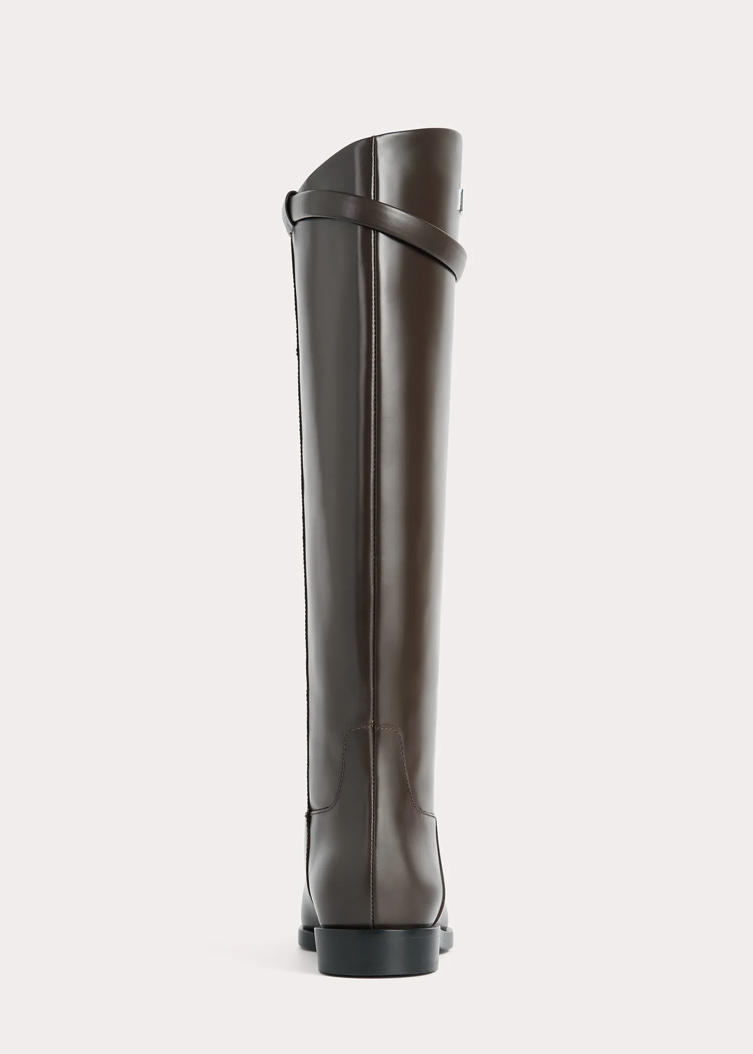 Leather riding boots coffee sold by Toteme product image thumbnail 4