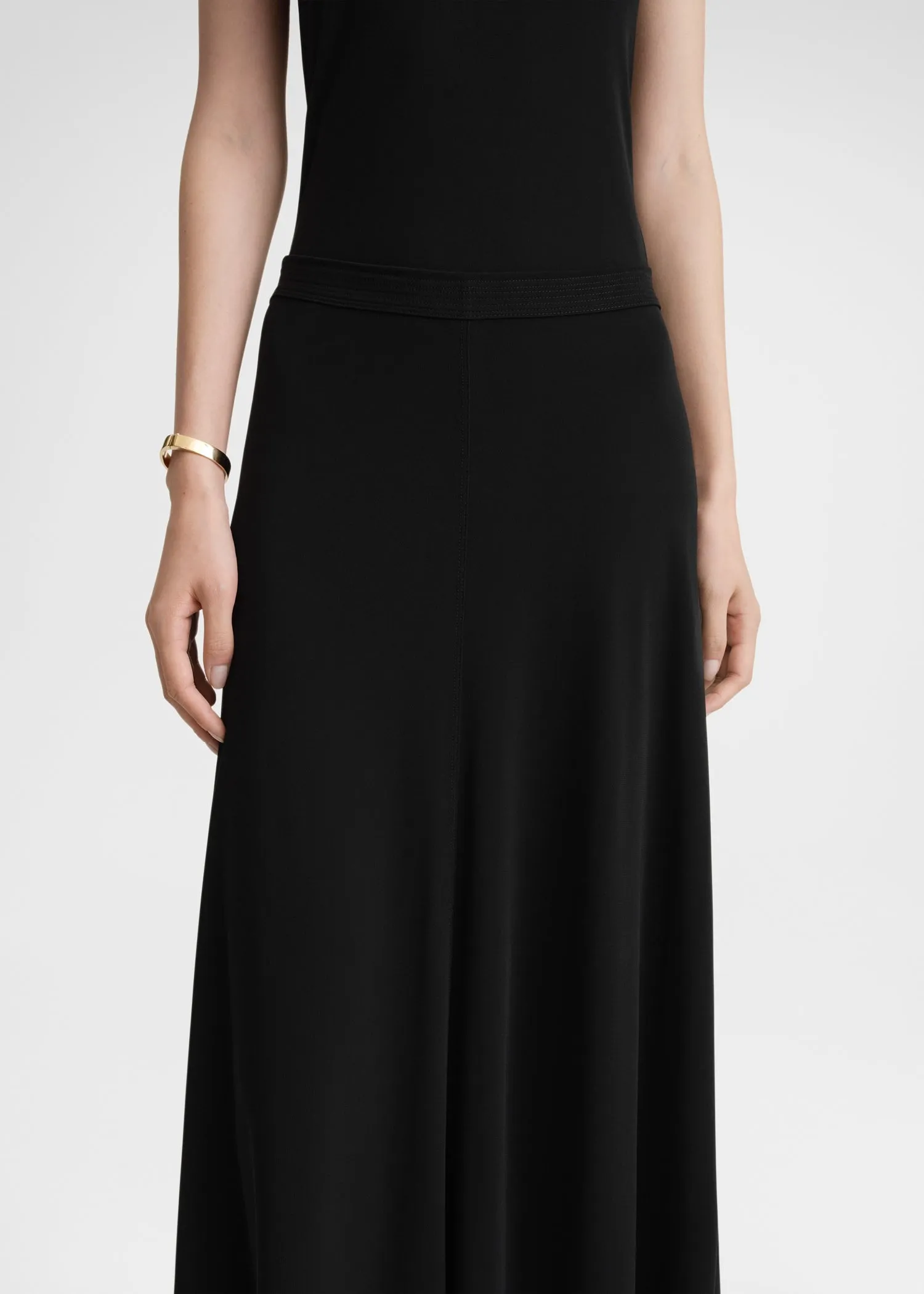 Fluid jersey skirt black sold by Toteme product image thumbnail 2