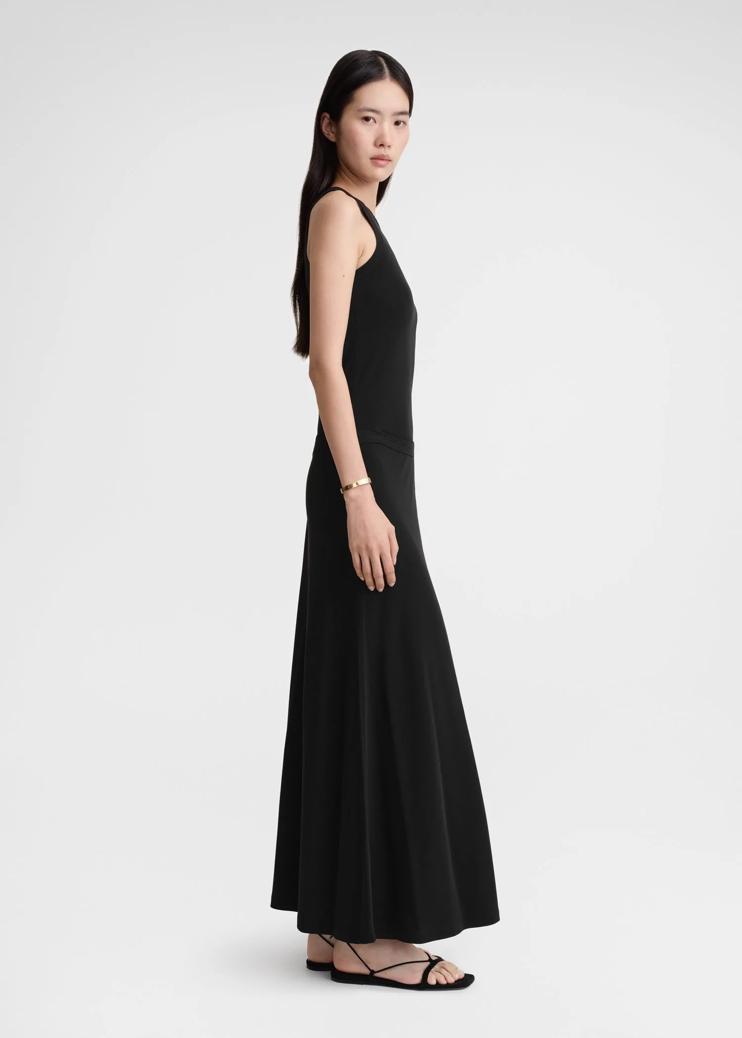 Fluid jersey skirt black sold by Toteme product image thumbnail 3