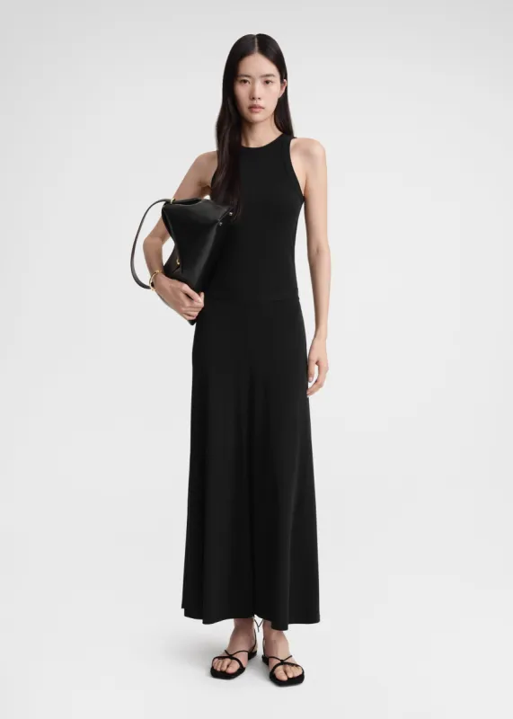 Fluid jersey skirt black sold by Toteme