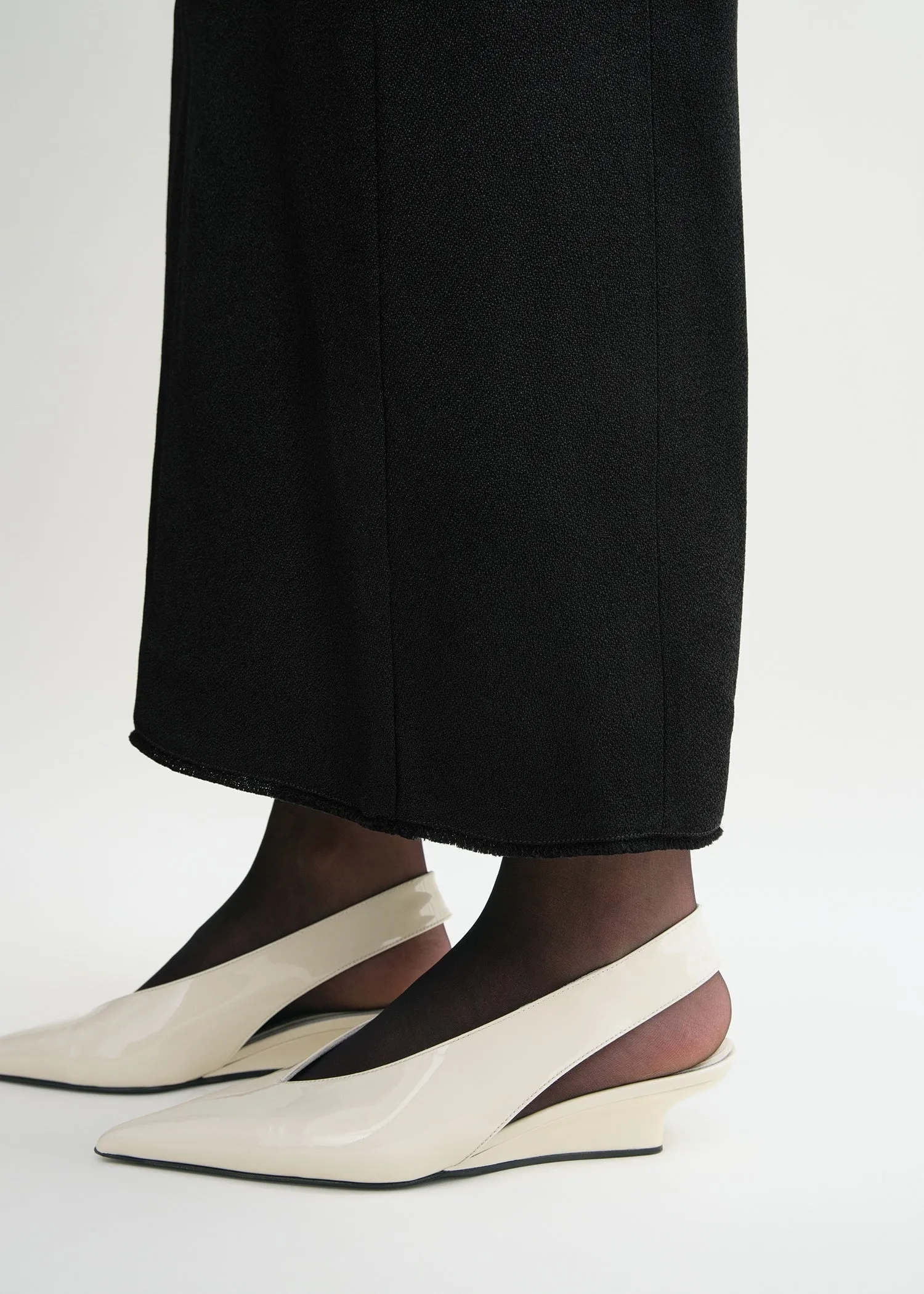 Wedge-heel patent slingbacks sold by Toteme product image thumbnail 2