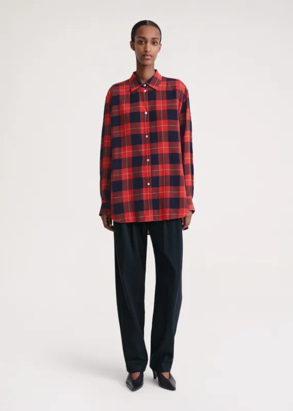 Tartan check shirt red sold by Toteme
