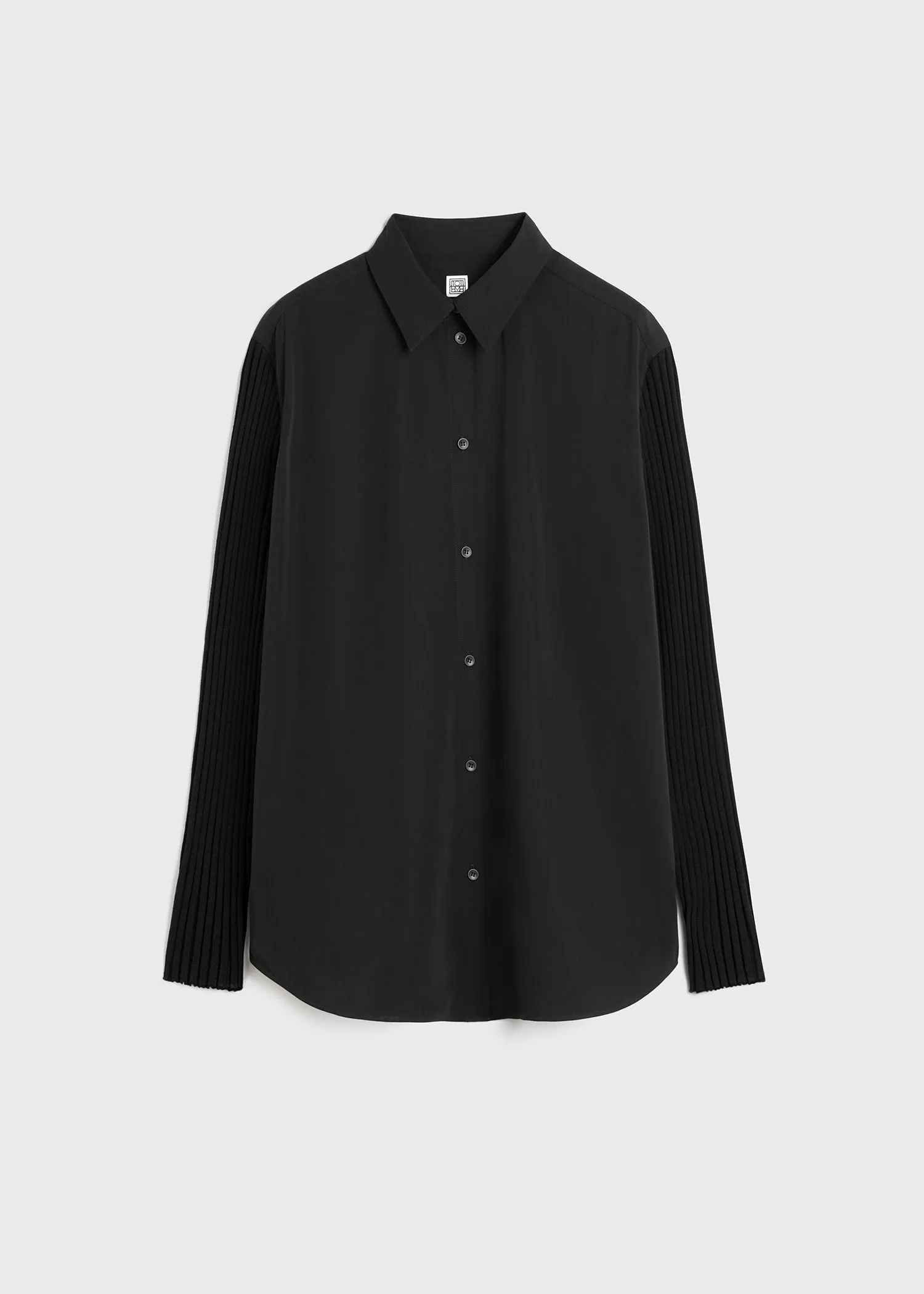 Bi-material shirt black sold by Toteme product image thumbnail 5