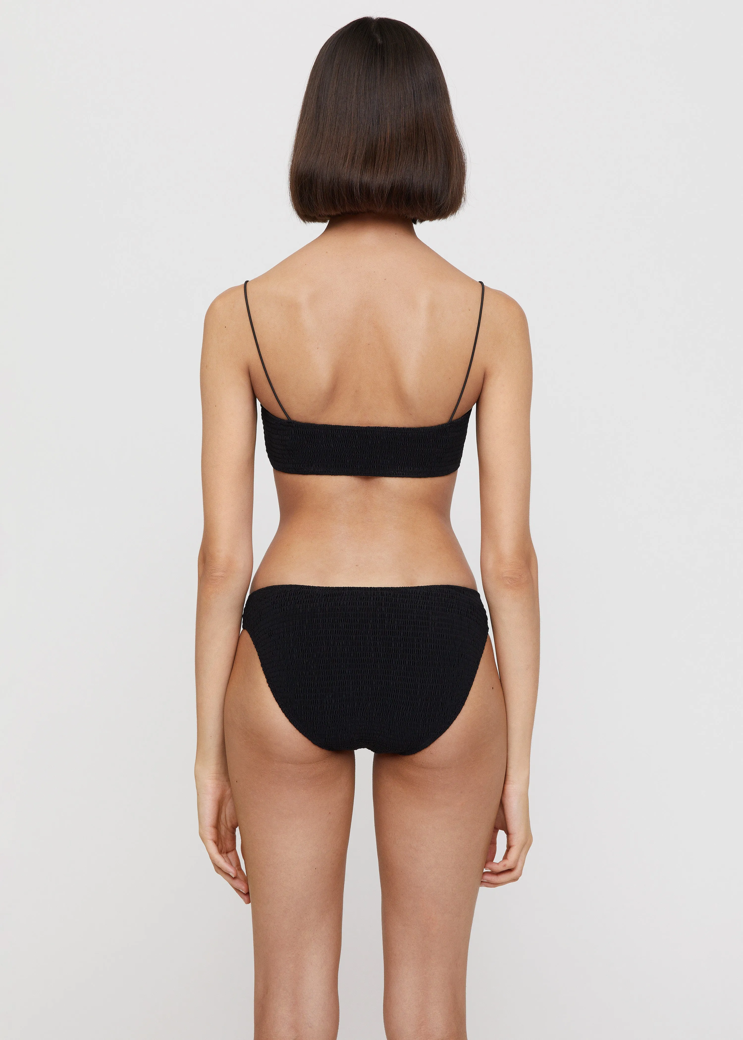 Smocked mini bikini bottoms black sold by Toteme product image thumbnail 3