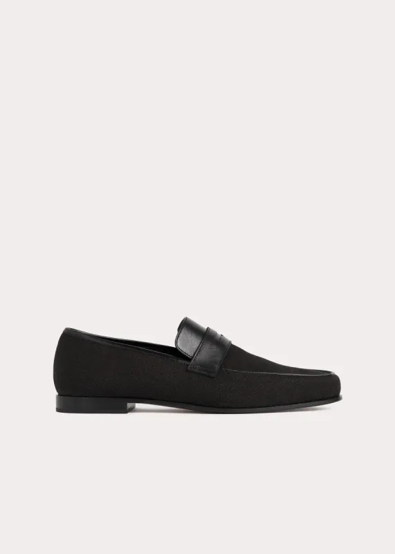 The Canvas Penny Loafer black made by Toteme