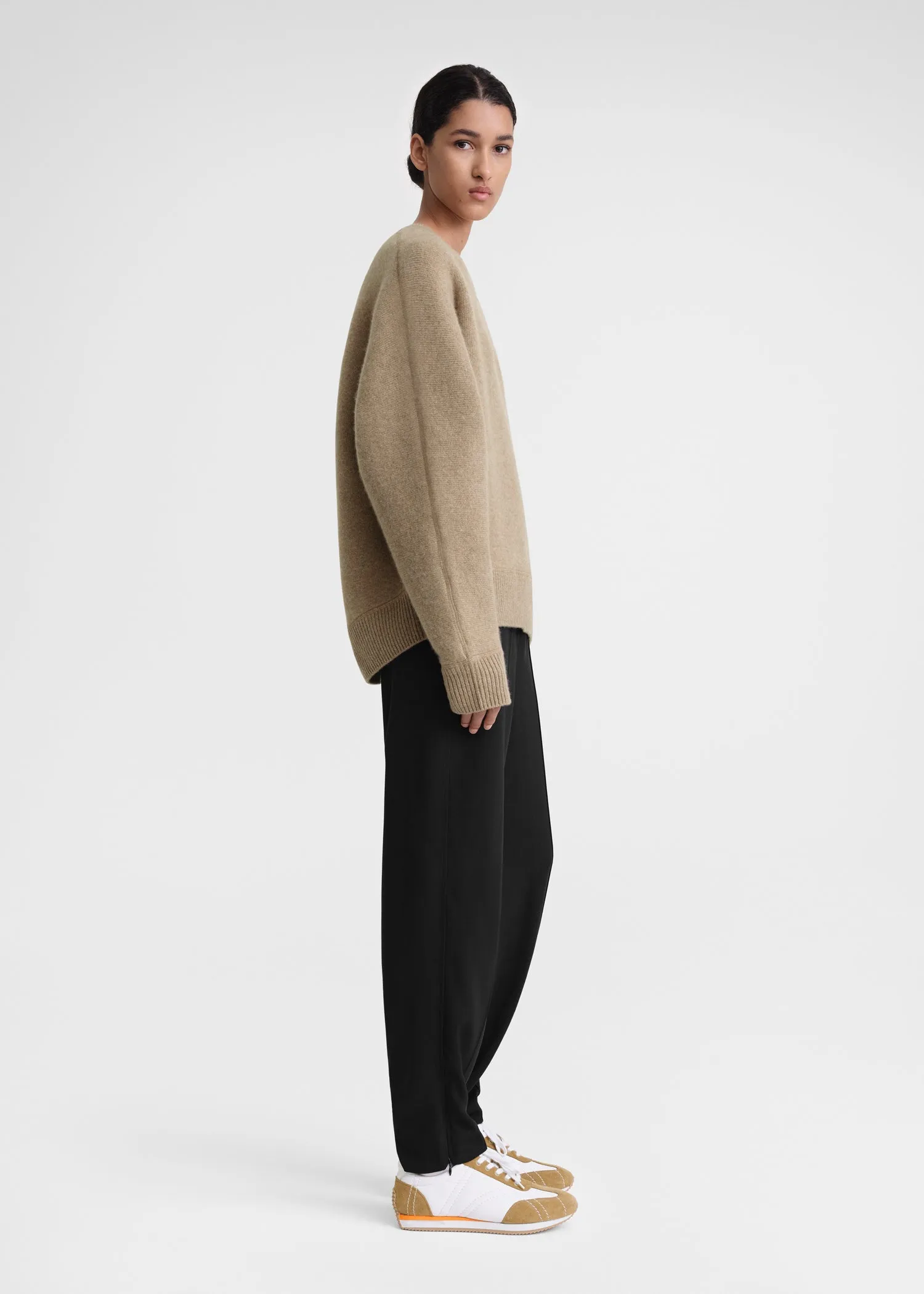 Double cashmere pullover camel melange sold by Toteme product image thumbnail 2
