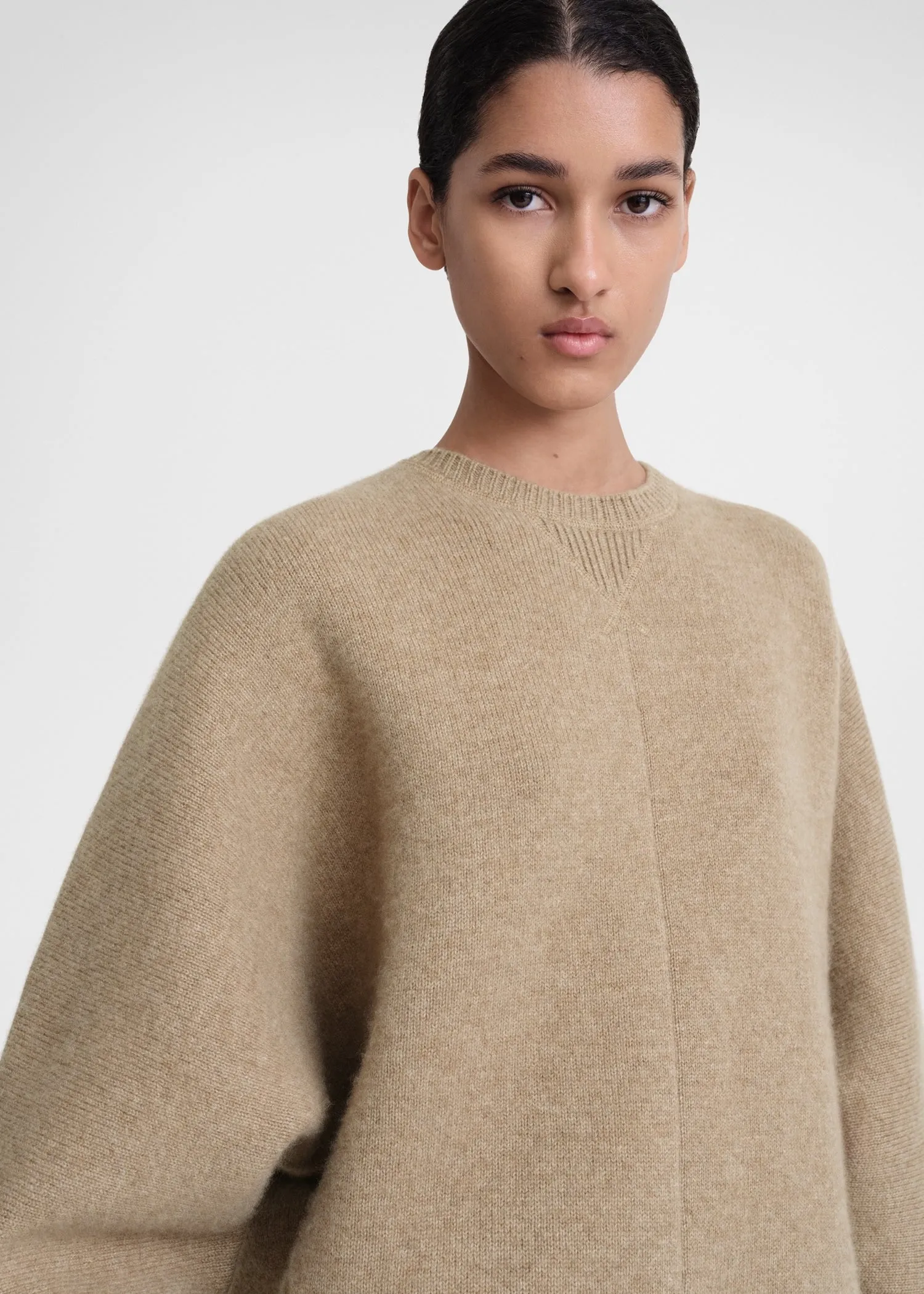 Double cashmere pullover camel melange sold by Toteme product image thumbnail 4