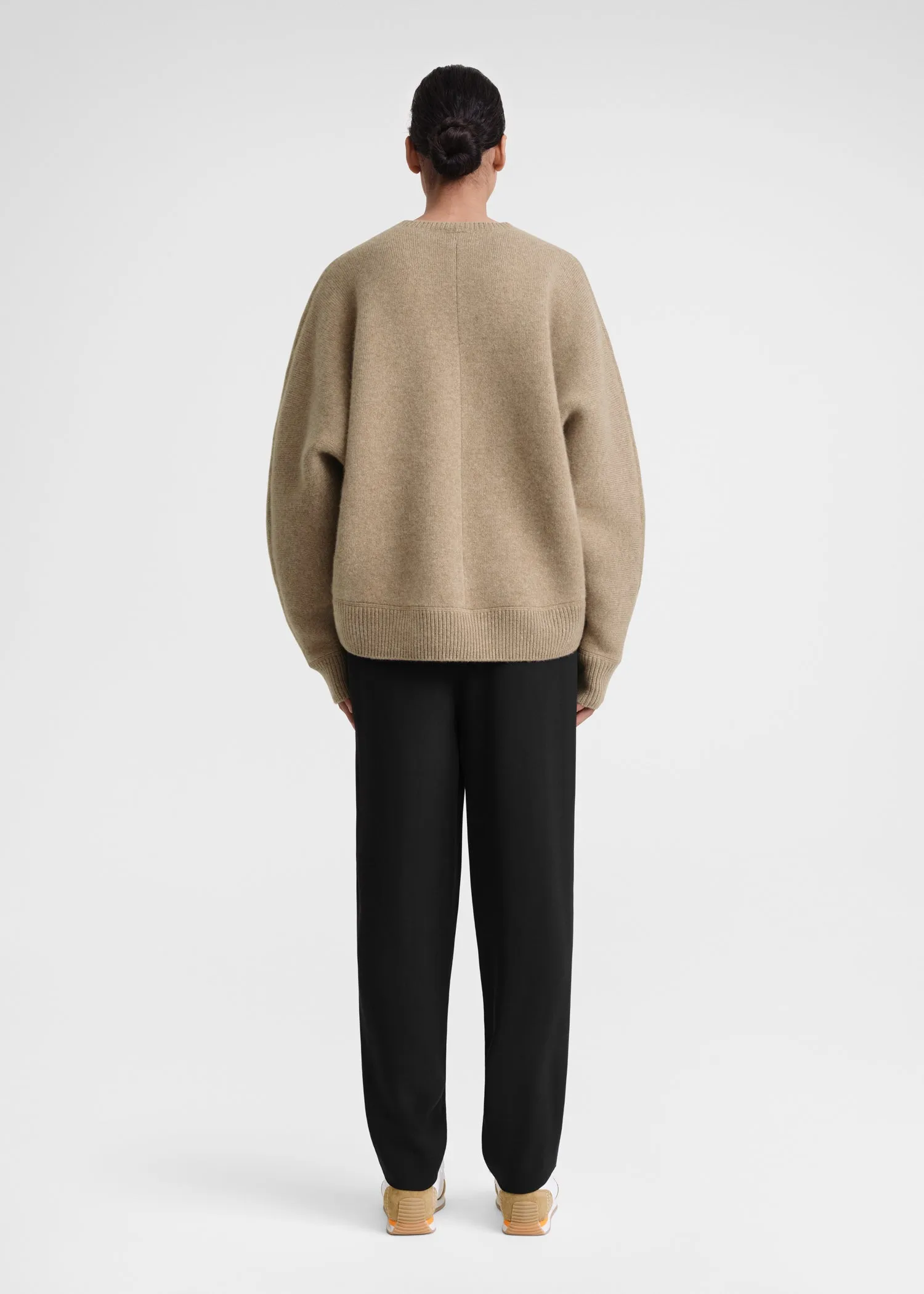 Double cashmere pullover camel melange sold by Toteme product image thumbnail 3