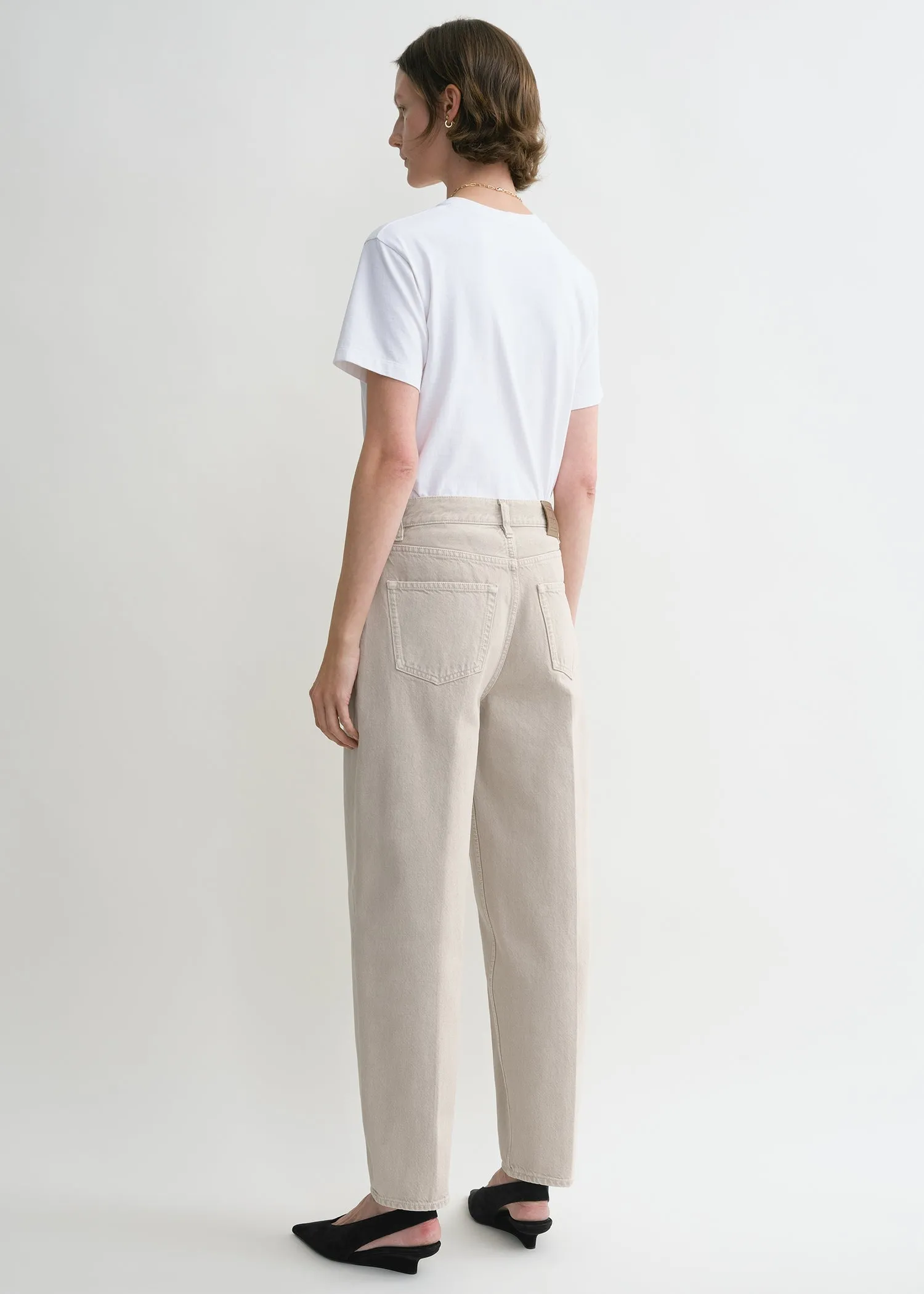 Wide tapered leg denim smoke grey sold by Toteme product image thumbnail 3